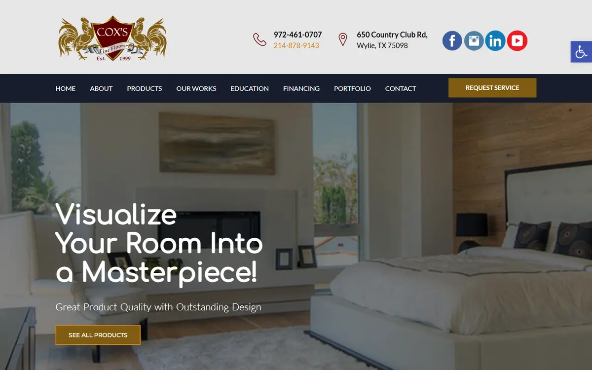 Cox’s Fine Floors website