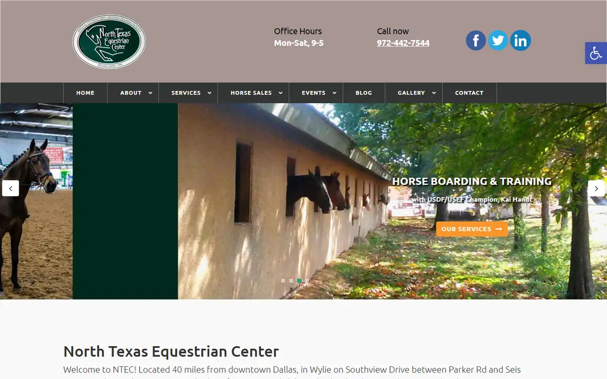 North Texas Equestrian Center website