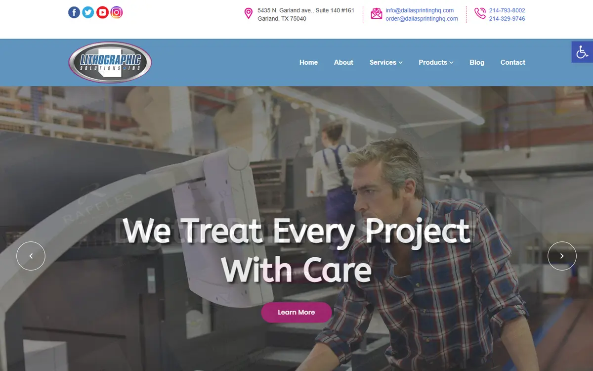 Printing Dallas HQ website