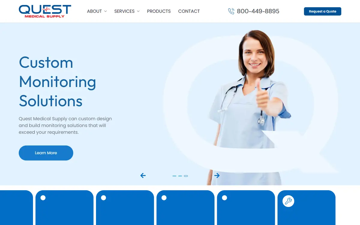 Quest Medical Supply website